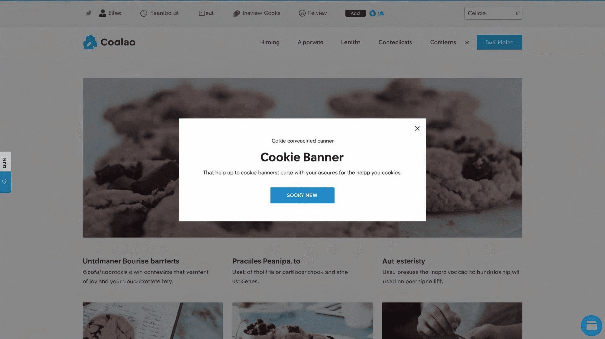 Inicio Cookie banner
